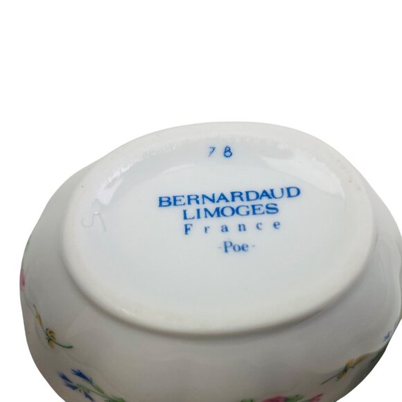 Vintage Haviland Limoges France Floral Porcelain Set - Vase, Tray, Trinket Box - Picture 10 of 13